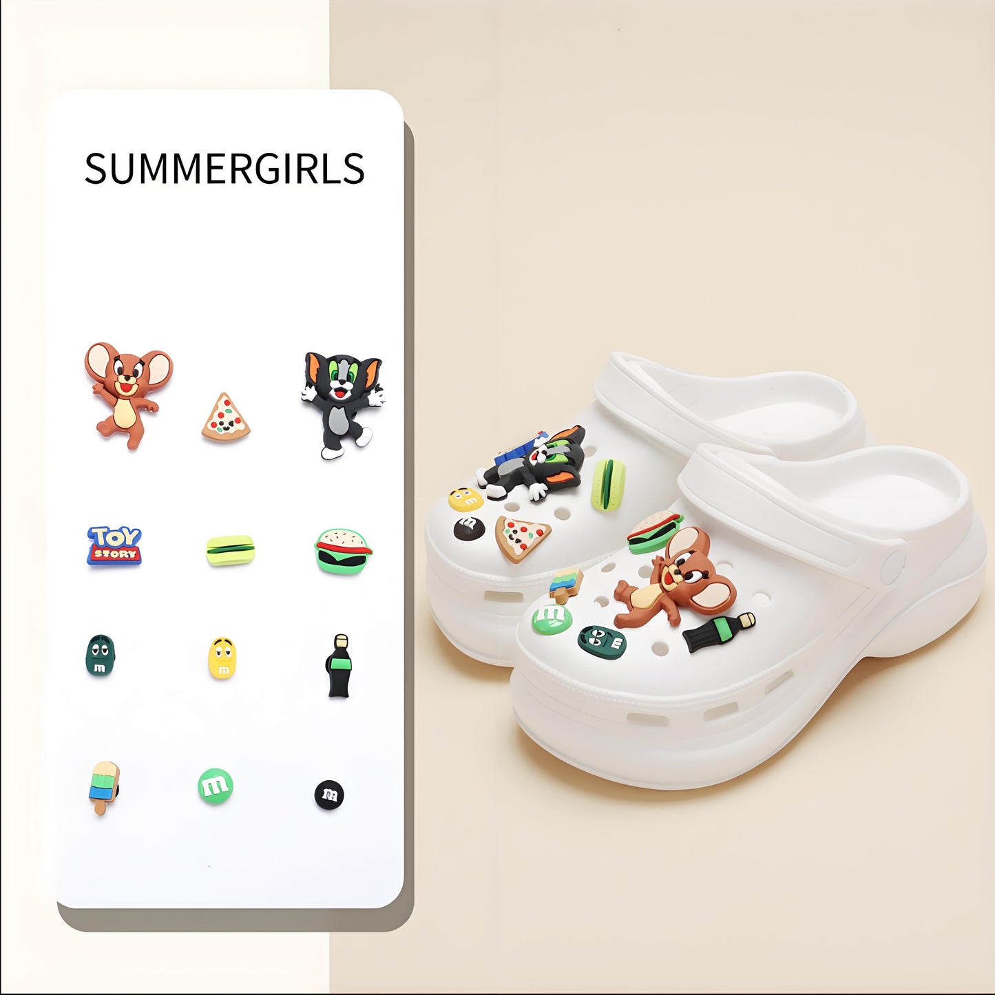 ๐ฑ๐ญDIY-Classic and Childlike! Cartoon Tom and Jerry Clogs