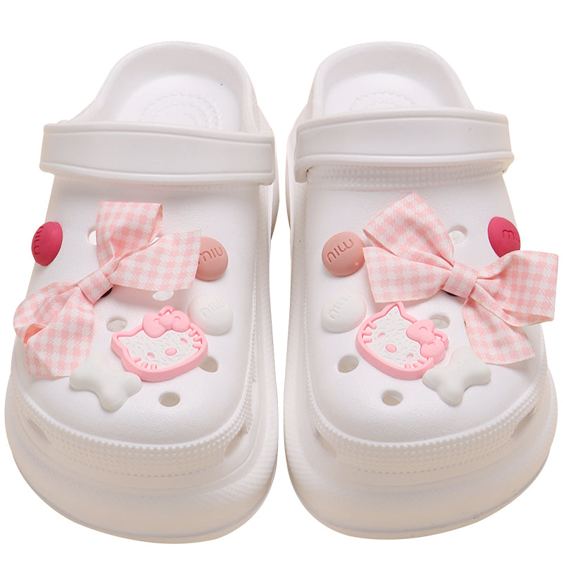 ๐DIY-Sweet Girlish Heart! Pink Hello Kitty Clogs