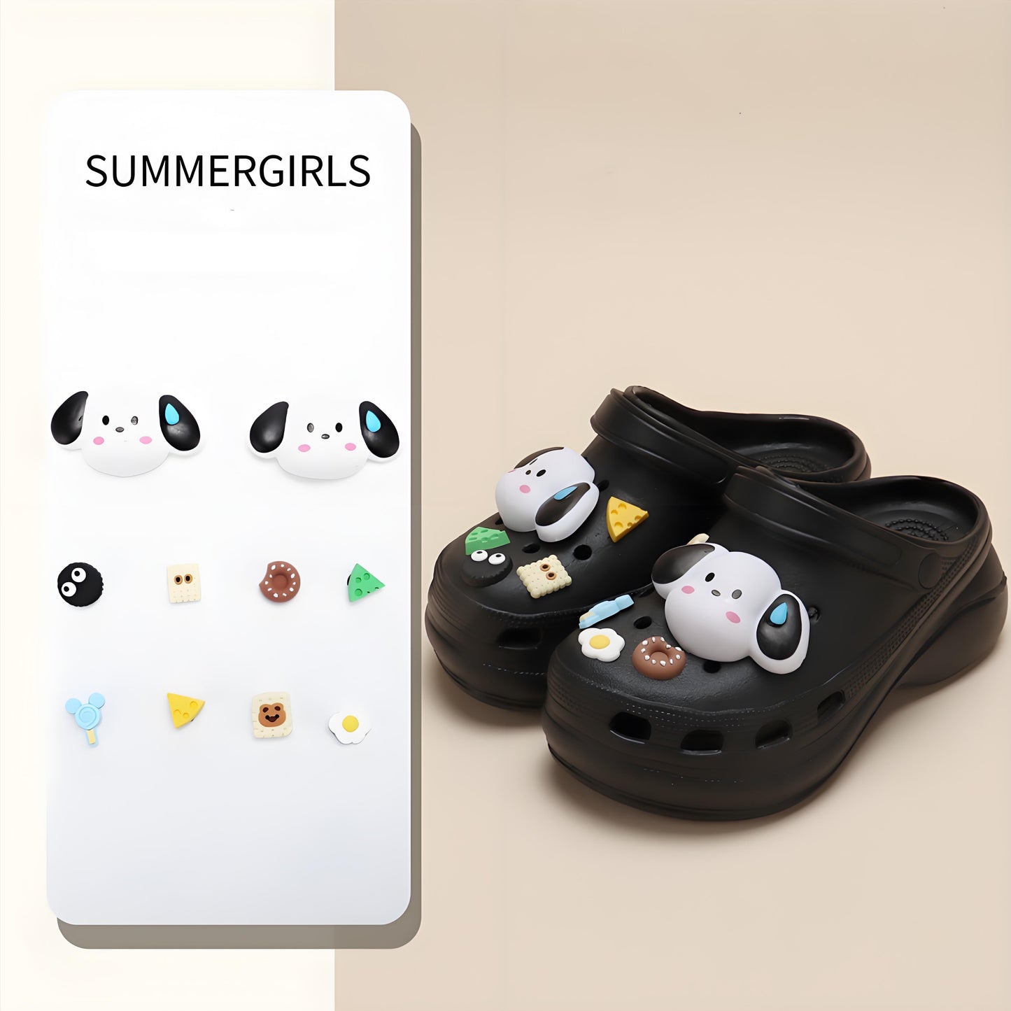 🐶DIY-Playful and Adorable! Cartoon Sweat - Drop Dog Clogs