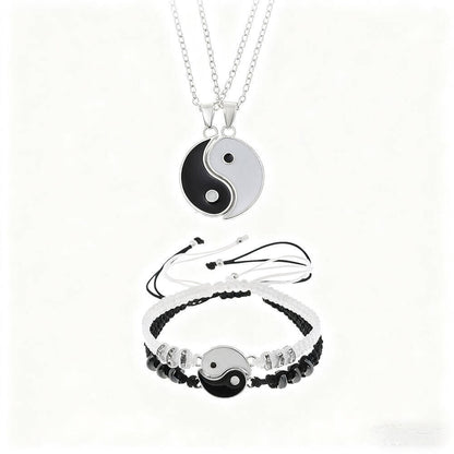 Yin Yang Necklace & Bracelet Set