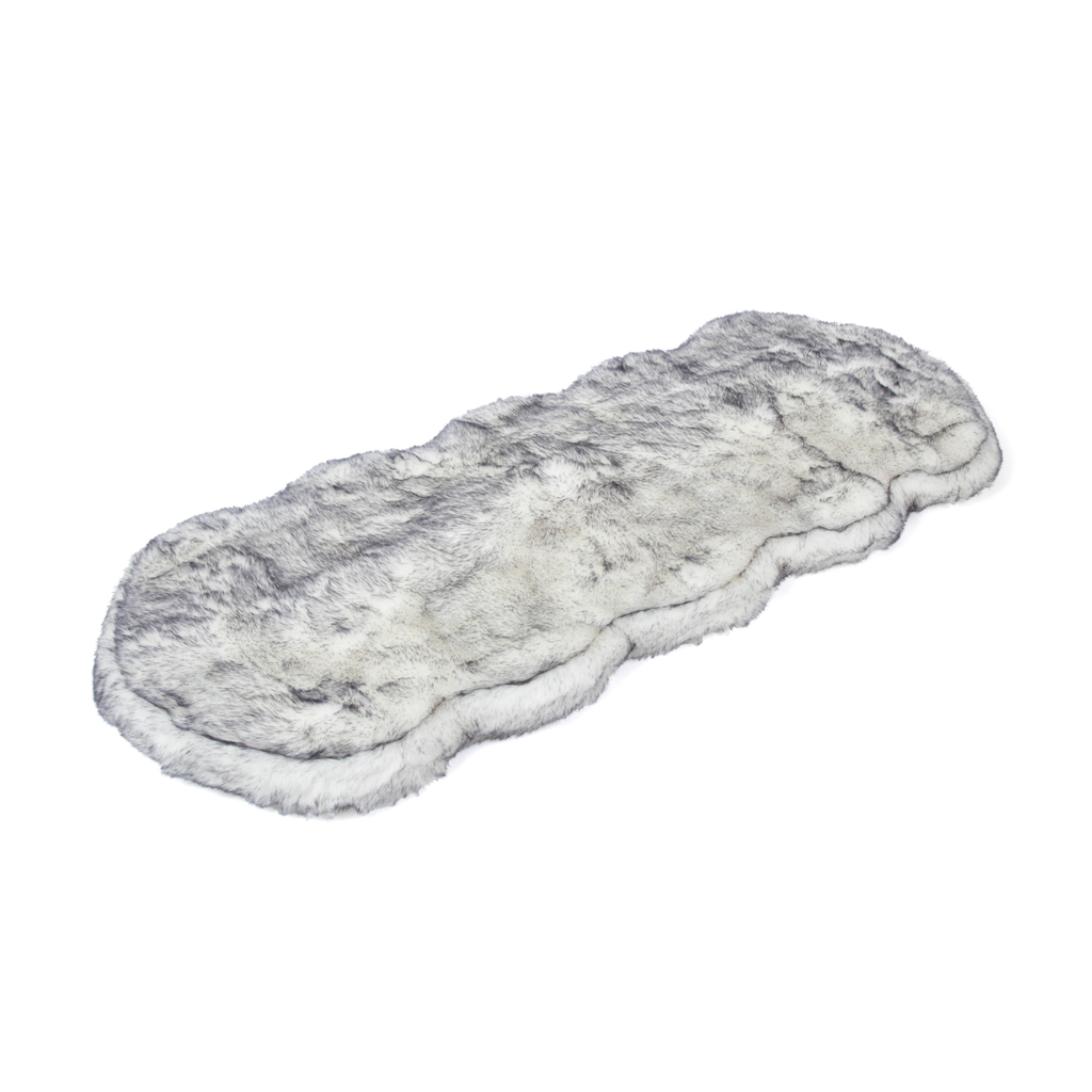 PupRug™ Runner Luxe Faux Fur Memory Foam Dog Bed - Ultra Plush Arctic Fox