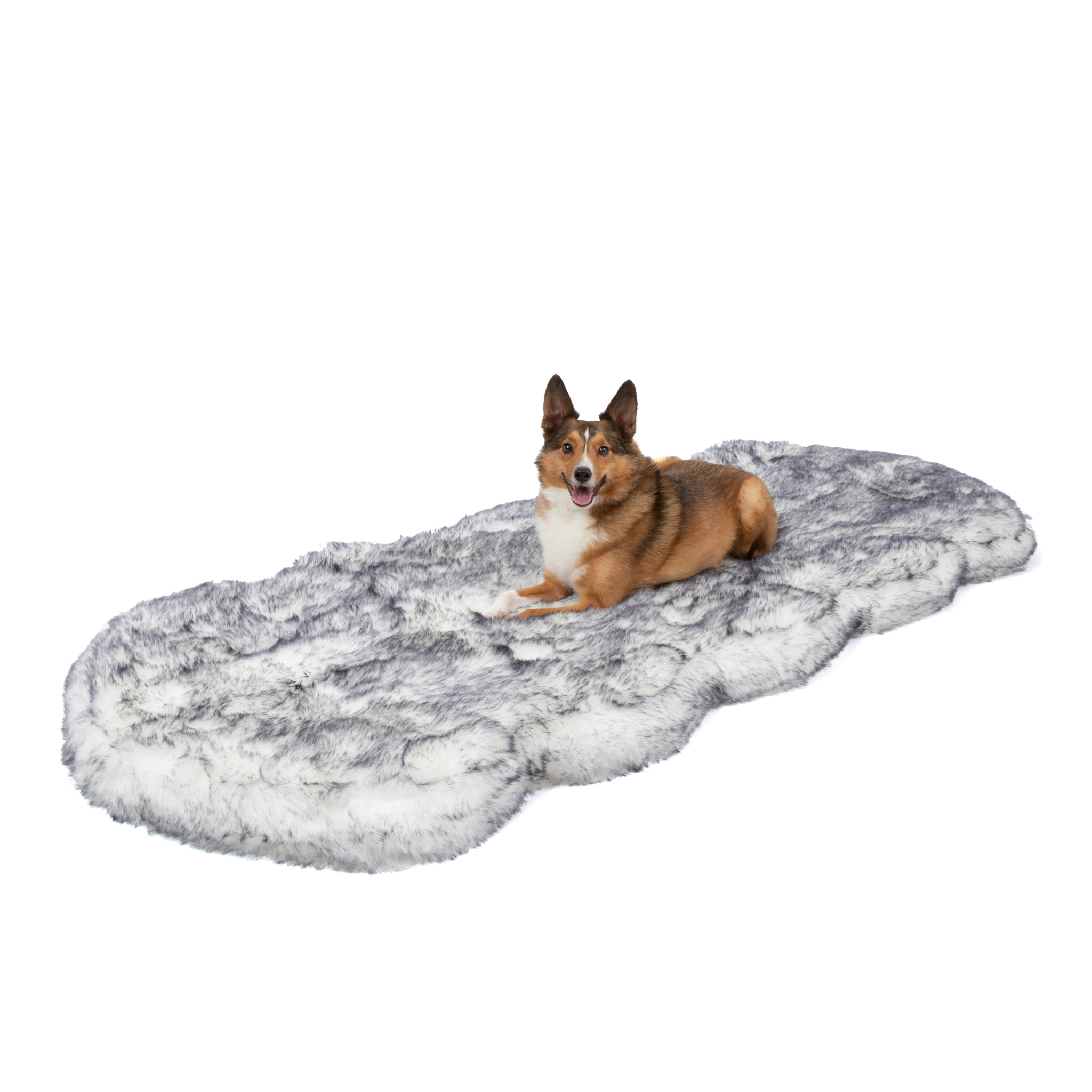PupRug™ Runner Luxe Faux Fur Memory Foam Dog Bed - Ultra Plush Arctic Fox