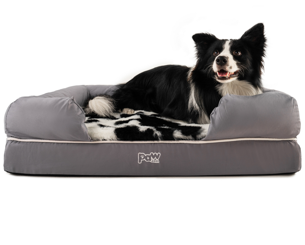 PupLounge™ Topper - Black Faux Cowhide Topper (Bed Not Included)