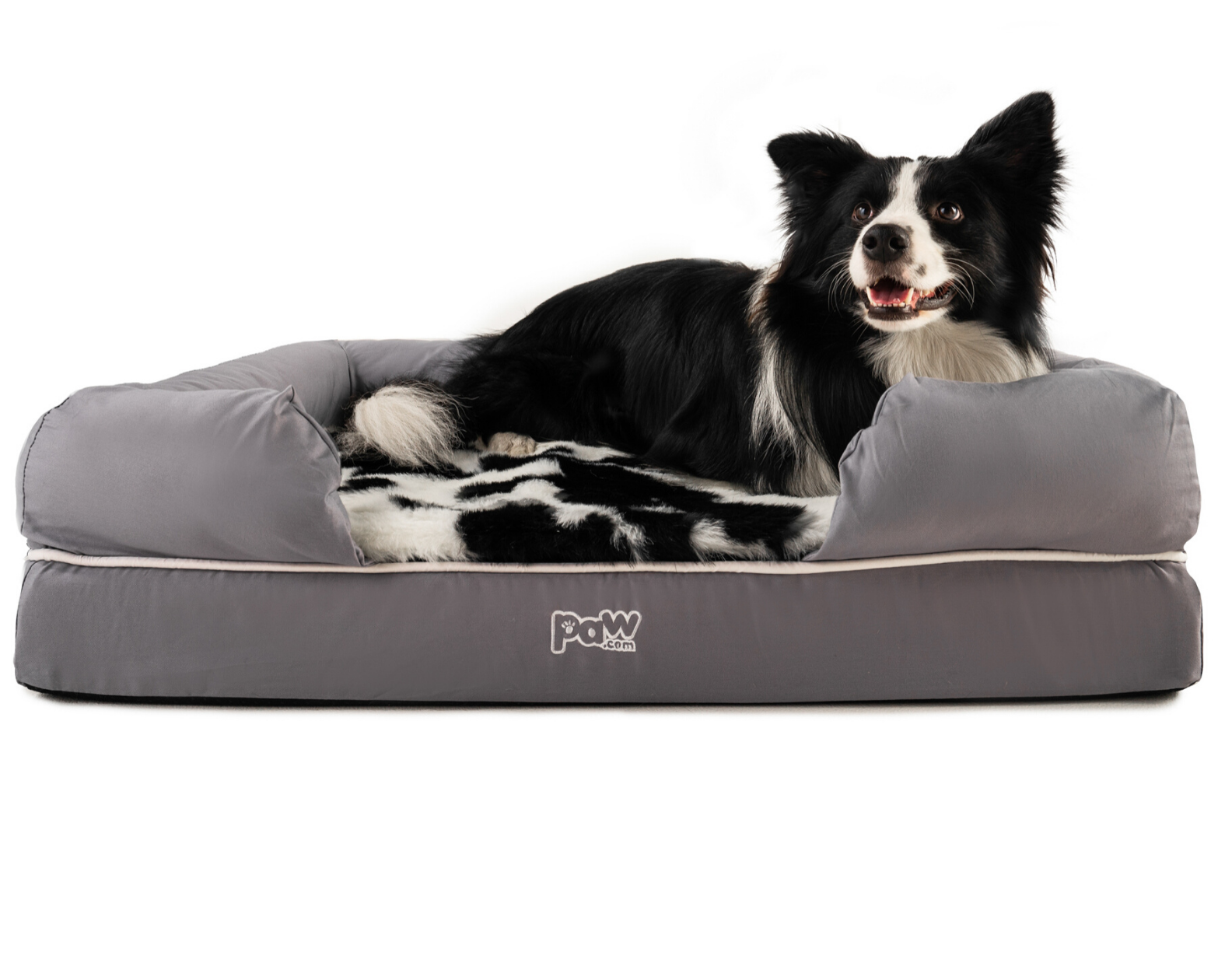 PupLounge™ Topper - Black Faux Cowhide Topper (Bed Not Included)