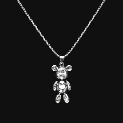 2 - Piece Cute Bear Friendship Necklaces with Magnetic Charms