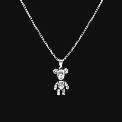 2 - Piece Cute Bear Friendship Necklaces with Magnetic Charms