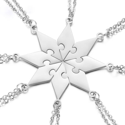 3-10 People Personalized Pizza Friendship Necklaces