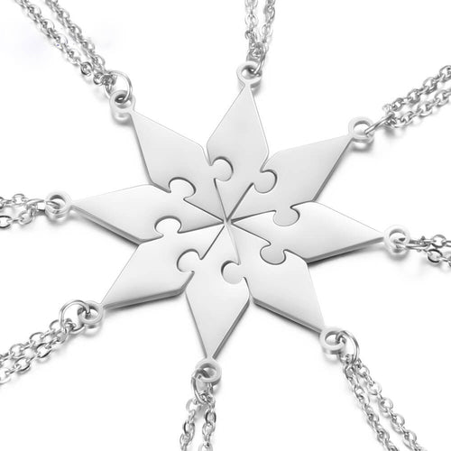 3-10 People Personalized Pizza Friendship Necklaces