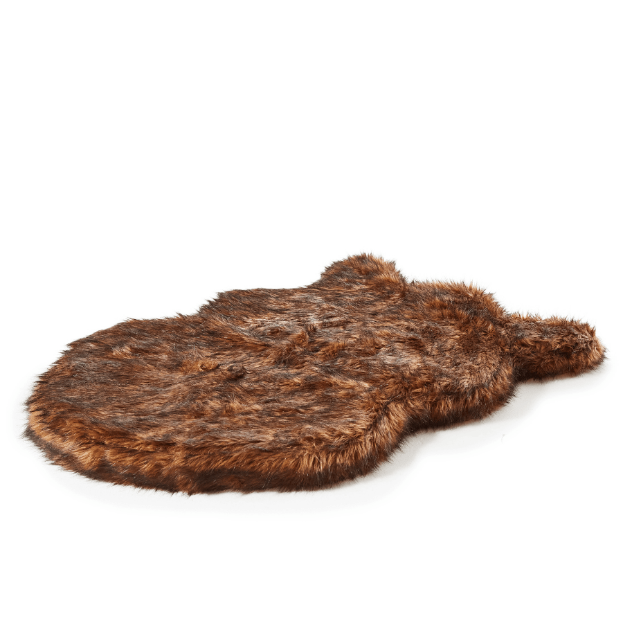 Paw.com x BarkBox PupRug™ Faux Fur Orthopedic Dog Bed - Brown