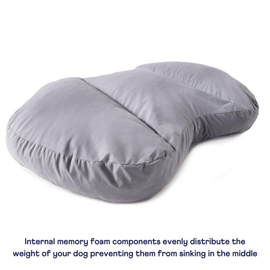 PupCloud™ Faux Leather Memory Foam Dog Bed - Bourbon