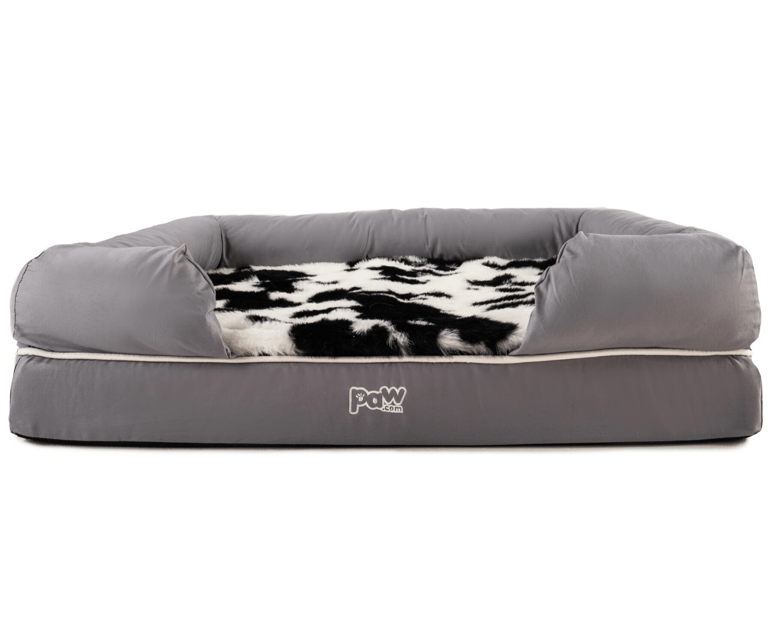 PupLounge™ Topper - Black Faux Cowhide Topper (Bed Not Included)