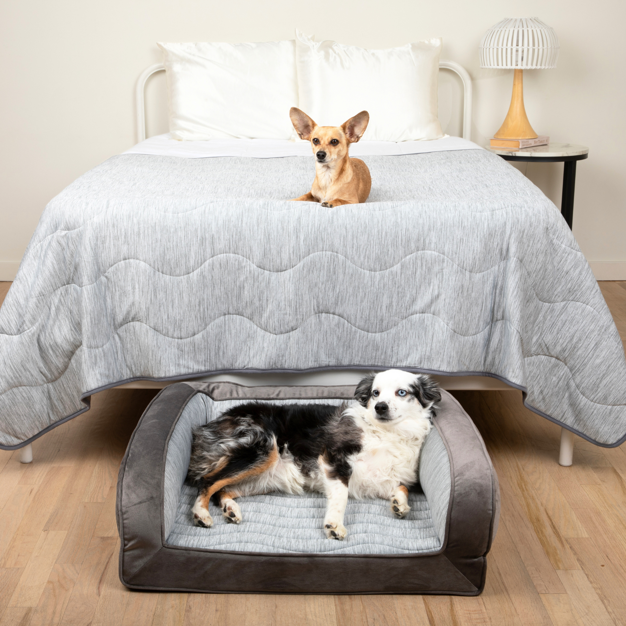 PupChill™ Cooling Bolster Dog Bed + Waterproof Blanket Bundle