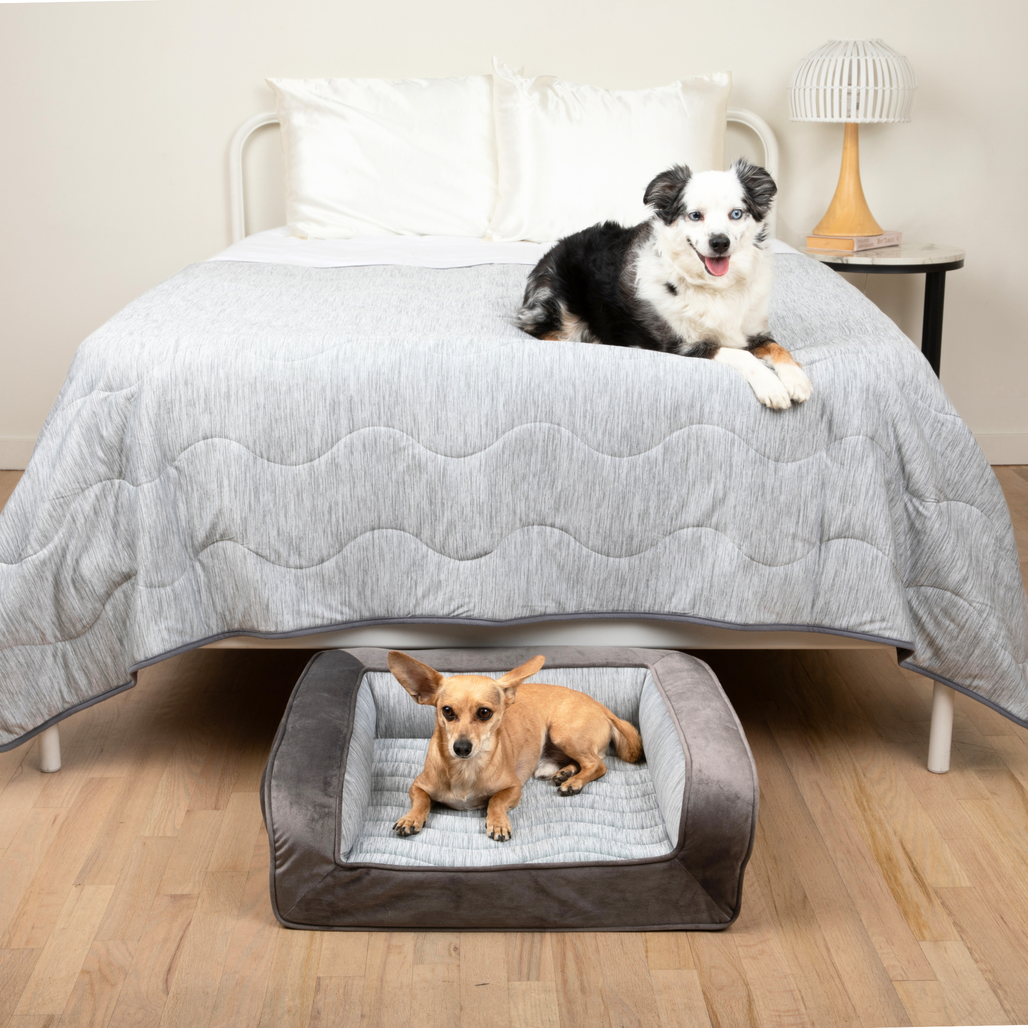 PupChill™ Cooling Bolster Dog Bed + Waterproof Blanket Bundle