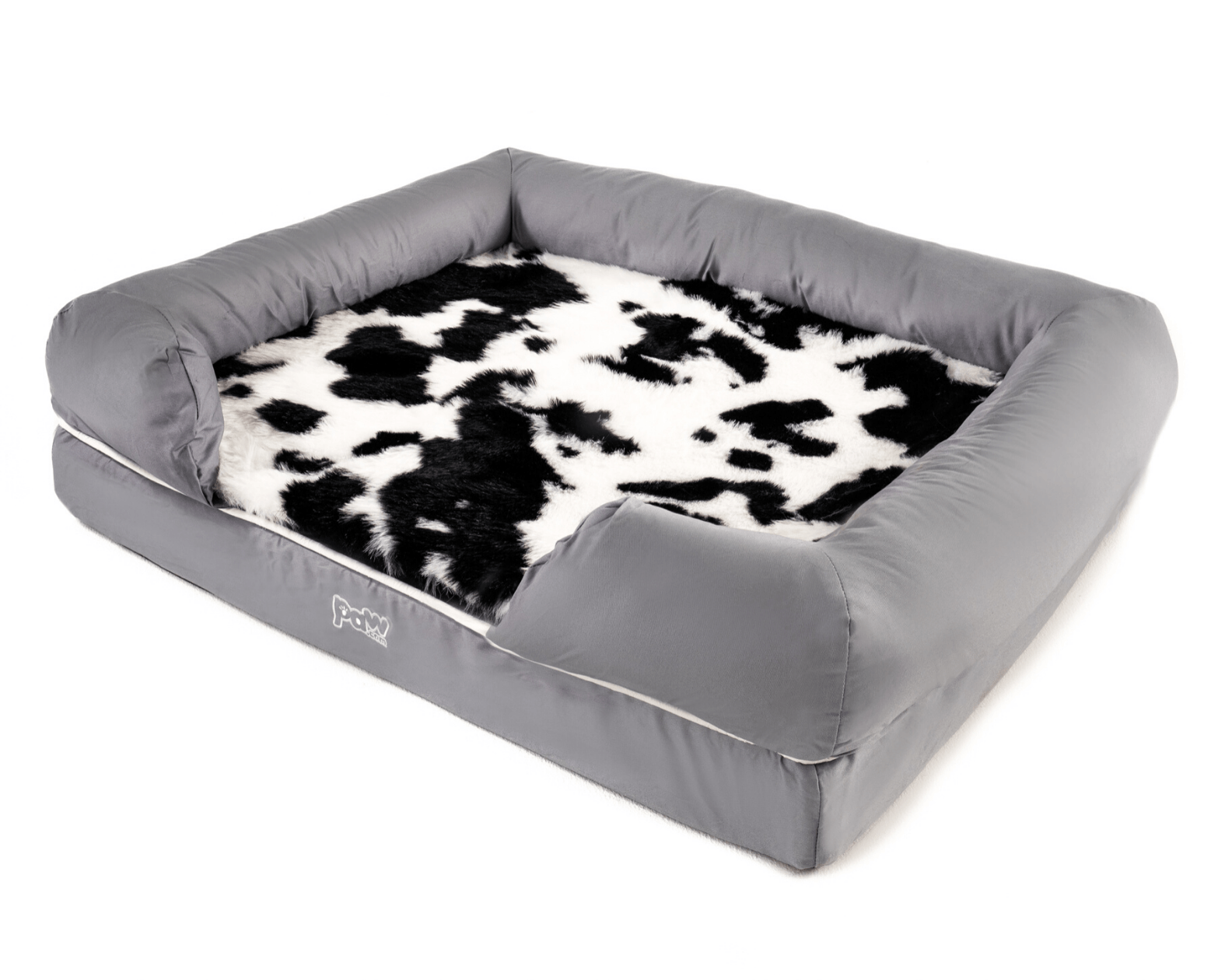 PupLounge™ Topper - Black Faux Cowhide Topper (Bed Not Included)