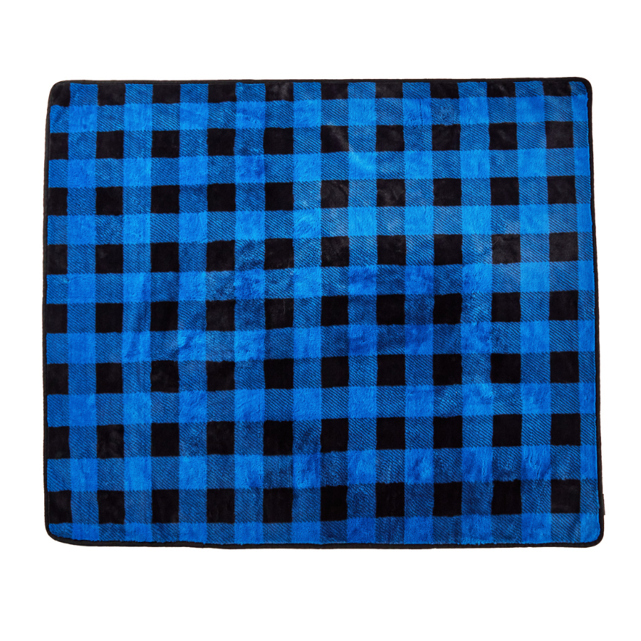 Paw.com x BarkBox PupProtector™ Waterproof Throw Blanket - Short Fur Blue Plaid