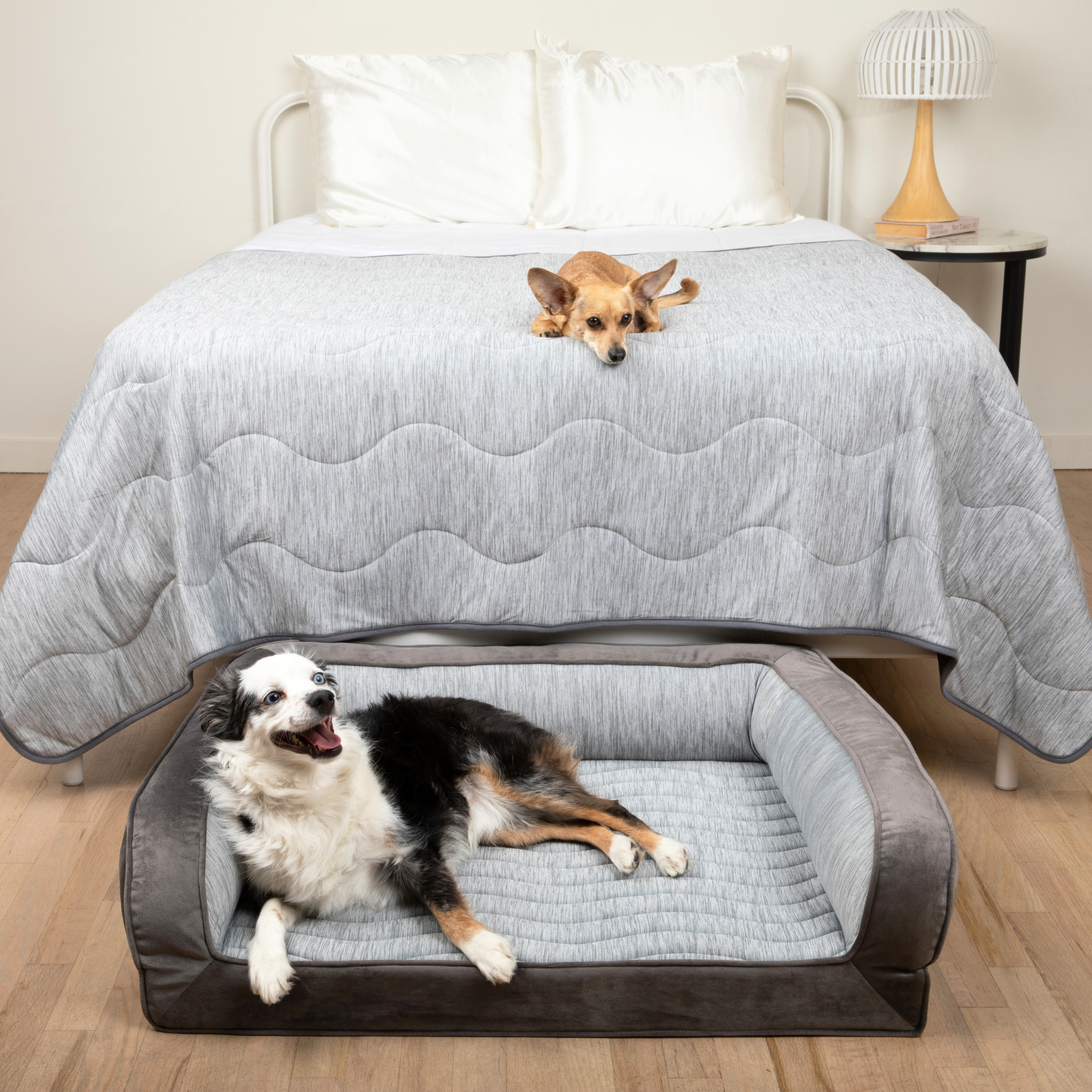 PupChill™ Cooling Bolster Dog Bed + Waterproof Blanket Bundle