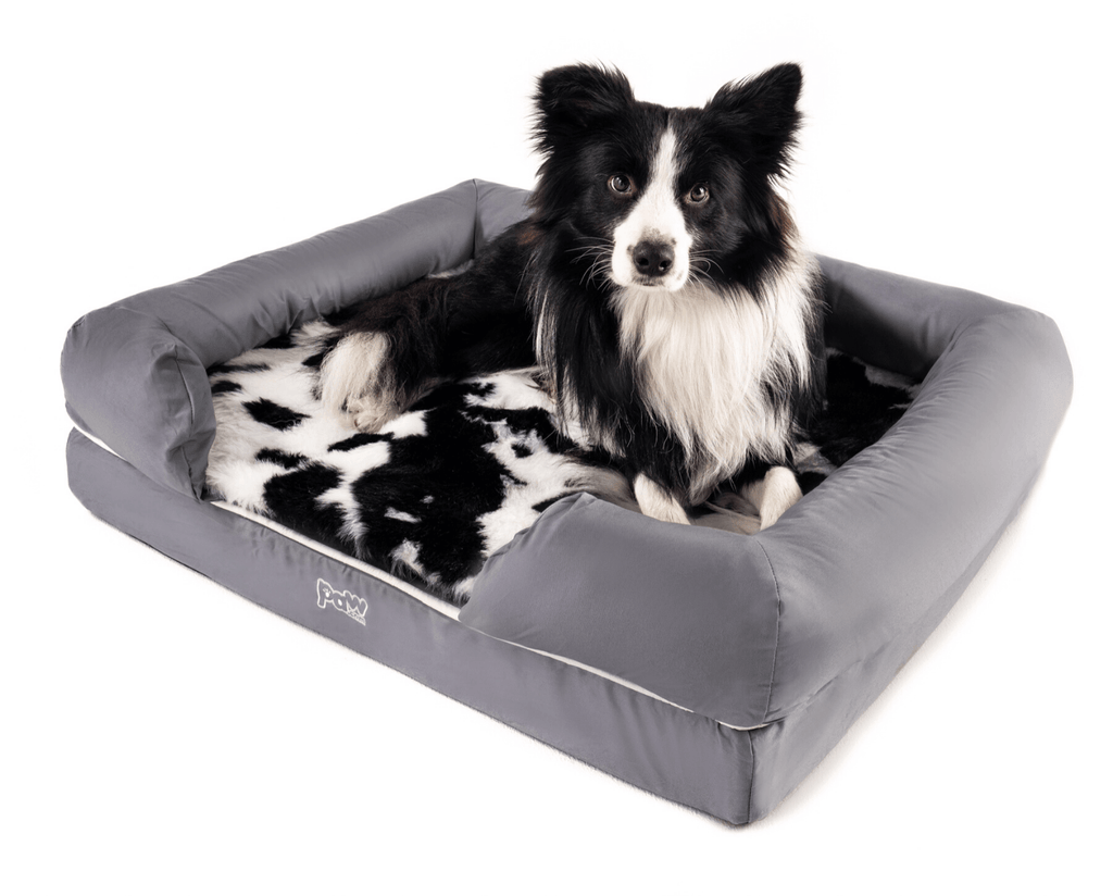 PupLounge™ Topper - Black Faux Cowhide Topper (Bed Not Included)