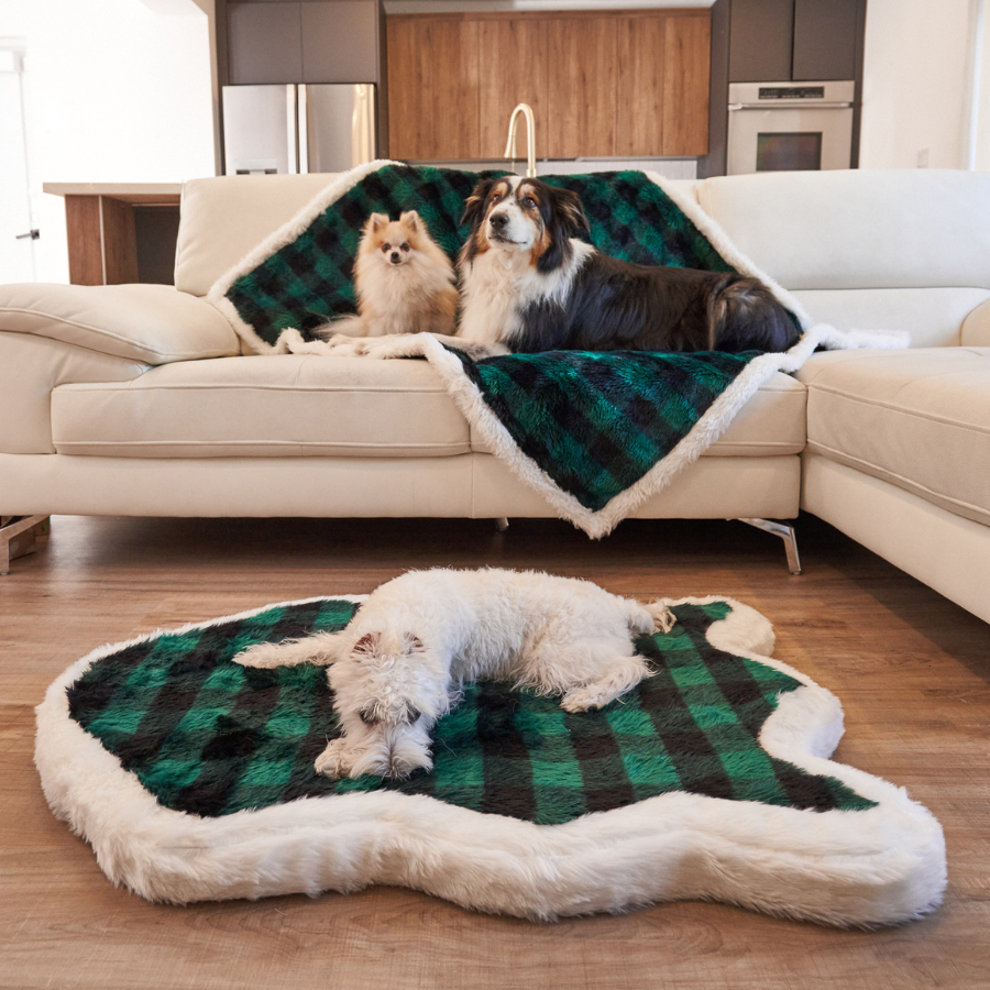 PupProtector™ Waterproof Throw Blanket - Green Buffalo Plaid