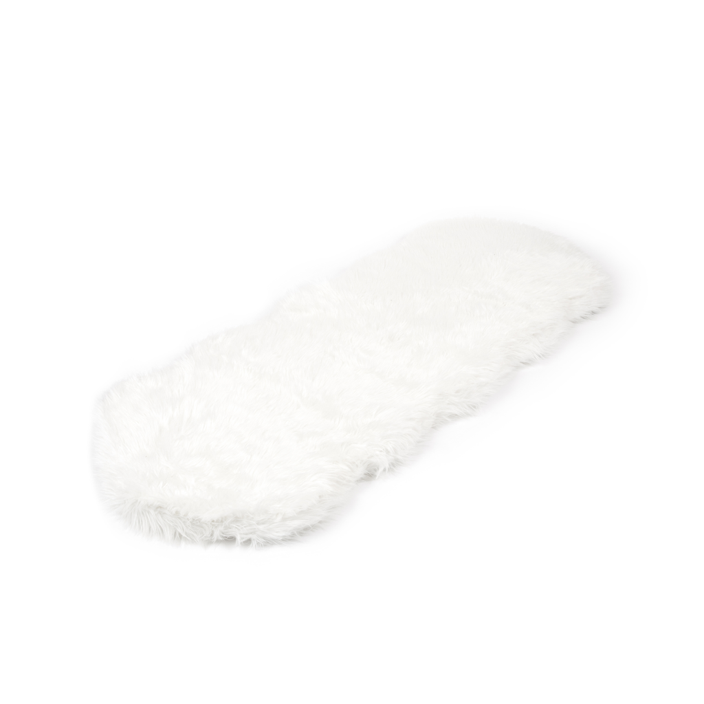 PupRug™ Runner Faux Fur Memory Foam Dog Bed - Curve Polar White