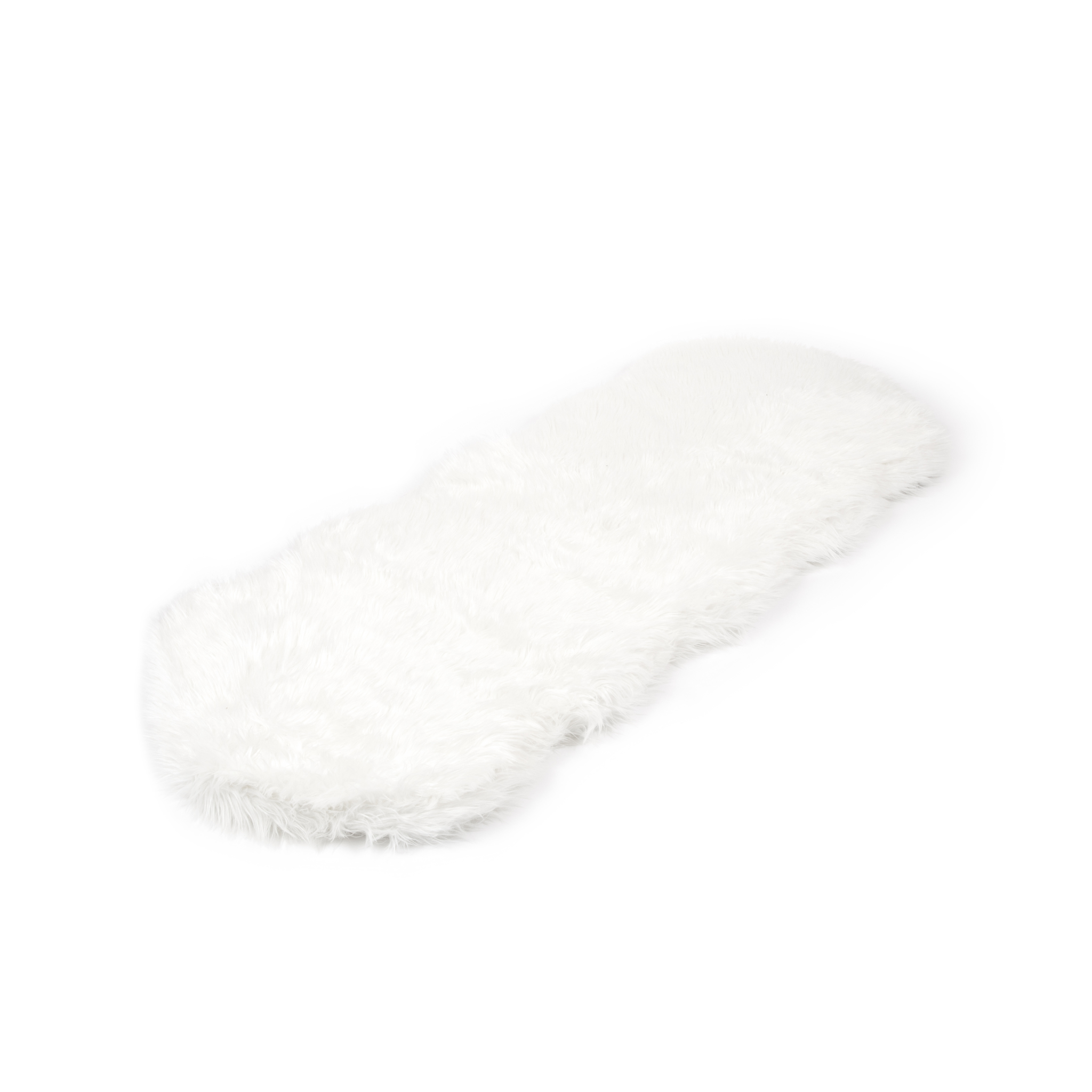 PupRug™ Runner Faux Fur Memory Foam Dog Bed - Curve Polar White