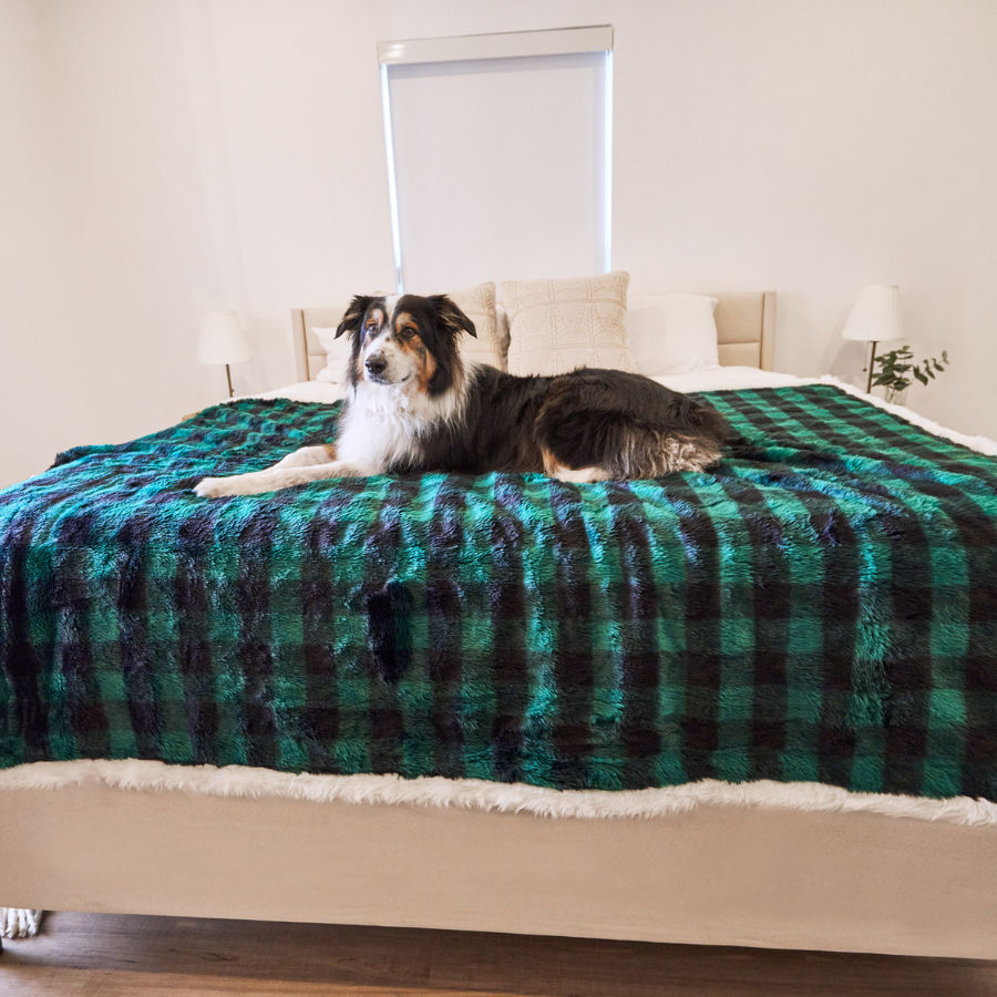 PupProtector™ Waterproof Throw Blanket - Green Buffalo Plaid