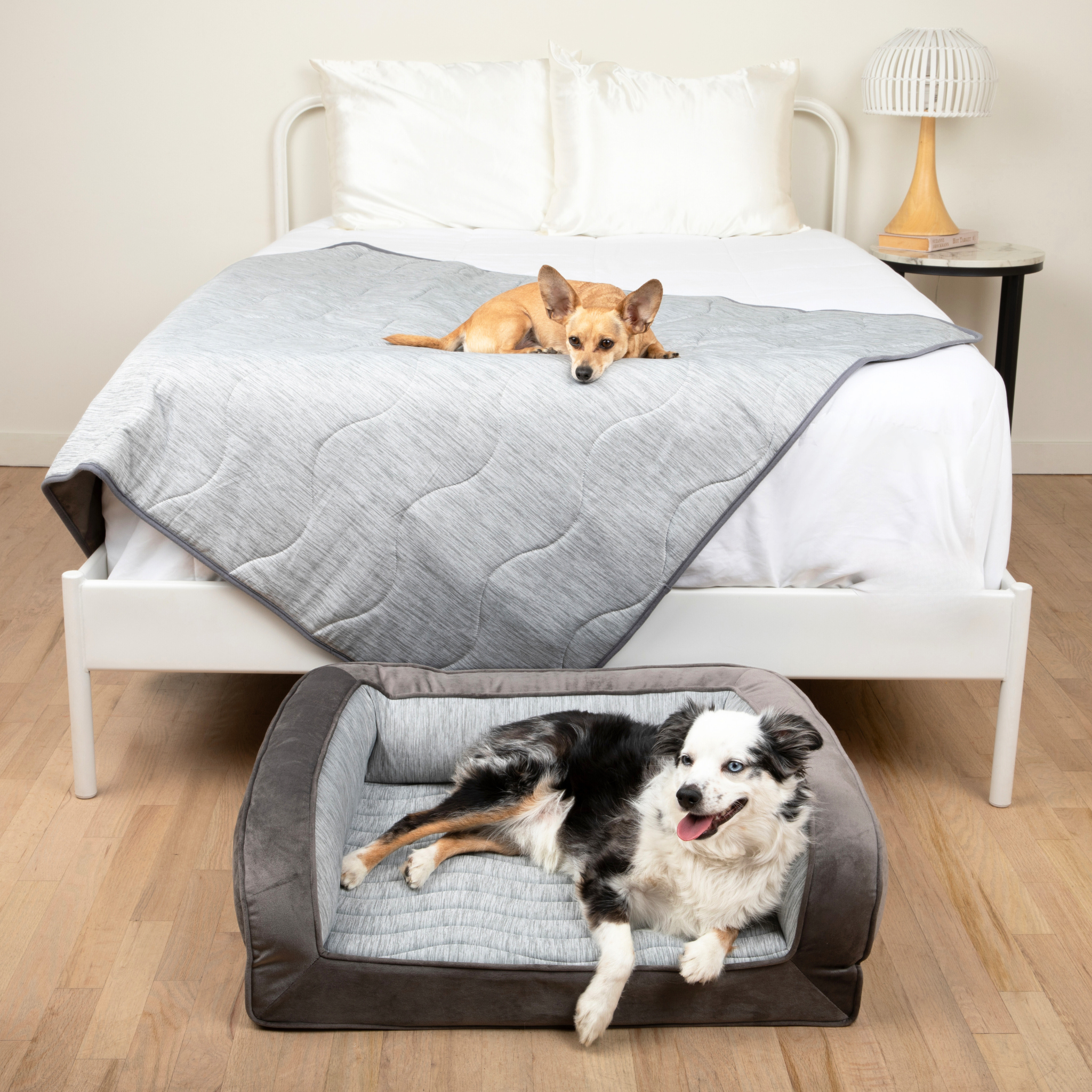 PupChill™ Cooling Bolster Dog Bed + Waterproof Blanket Bundle