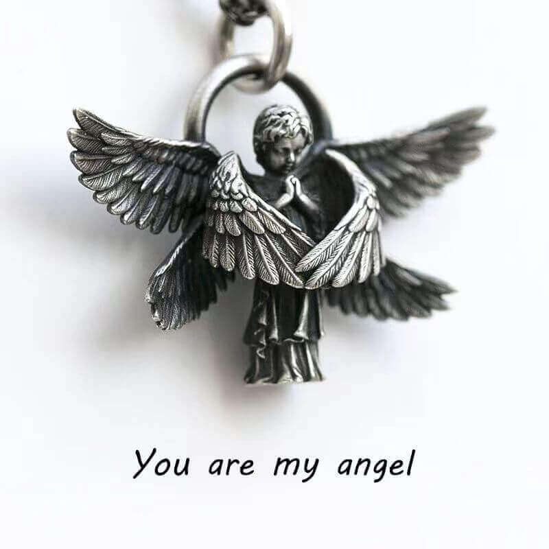 Angel Necklace Pendant Silver for Best friend
