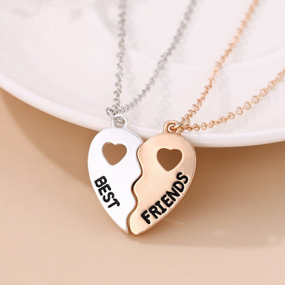 Broken Heart Magnetic Best Friends Necklace Gold and Silver