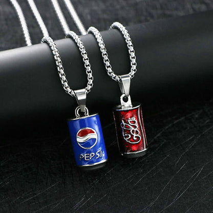 Cola Pepsi Chains Necklace 2pcs