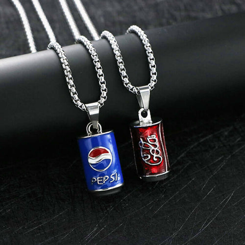 Cola Pepsi Chains Necklace 2pcs