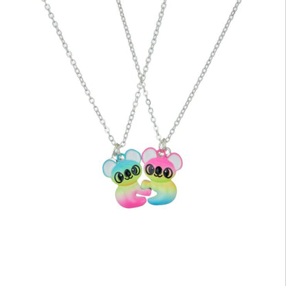Cute Raccoon Shape Bestie Necklace