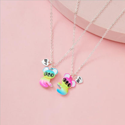 Cute Raccoon Shape Bestie Necklace