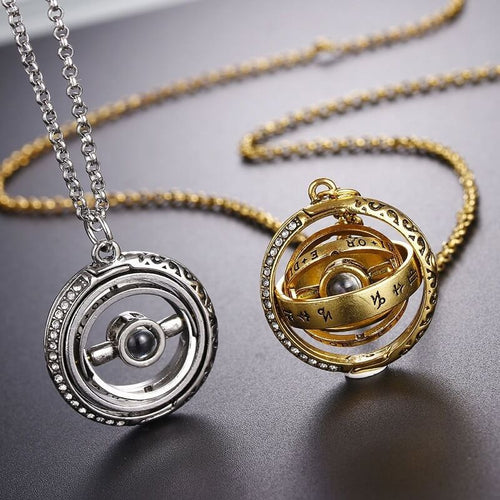 Cosmic Love Foldable Earth Couple Necklaces - 100 Languages I Love You Pendant