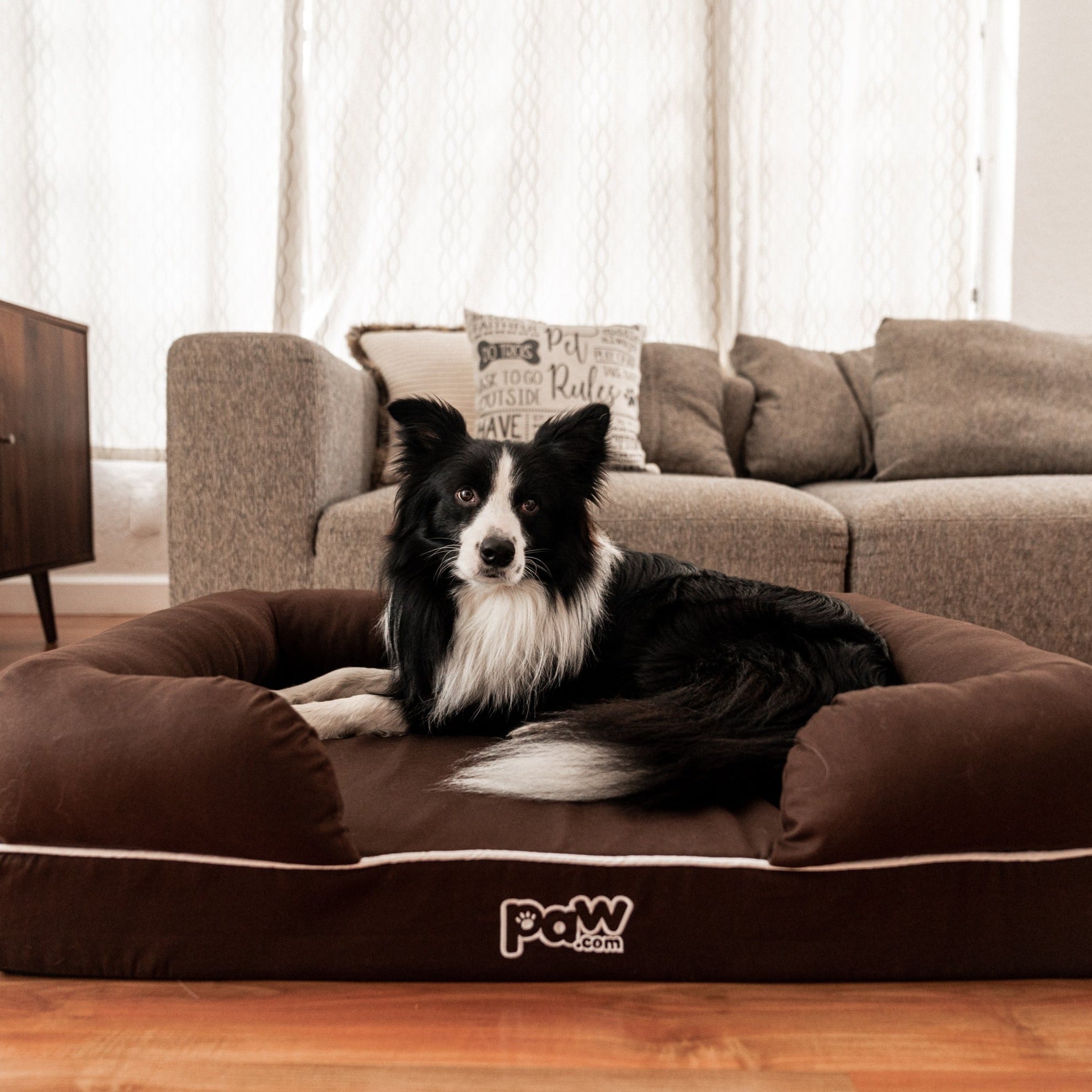 PupLounge™ Memory Foam Dog Bed Cover - Brown (Bed Not Included)