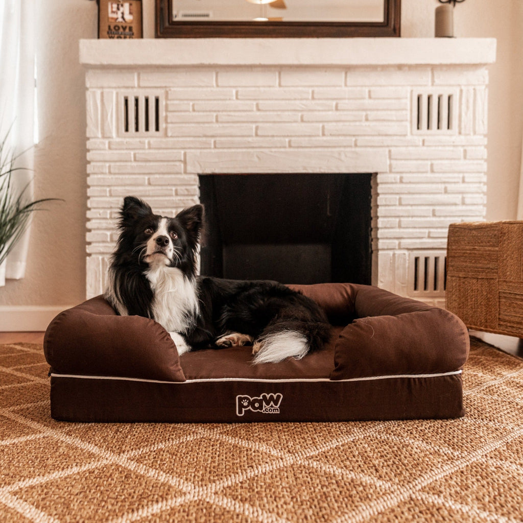 PupLounge™ Memory Foam Dog Bed Cover - Brown (Bed Not Included)