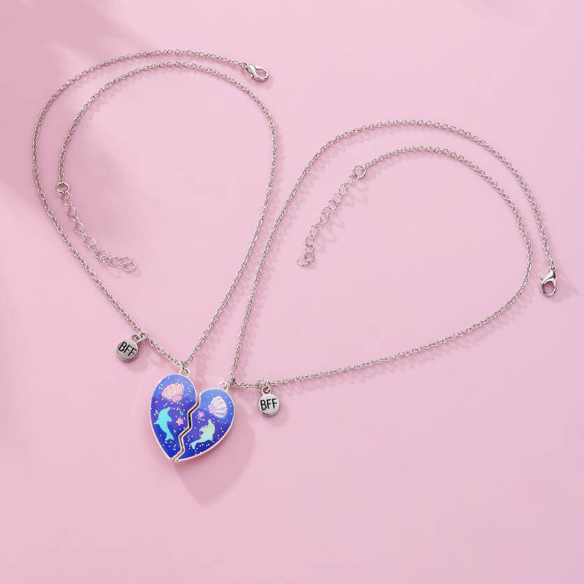 Dolphin Two-piece BFF Necklace Magnetic