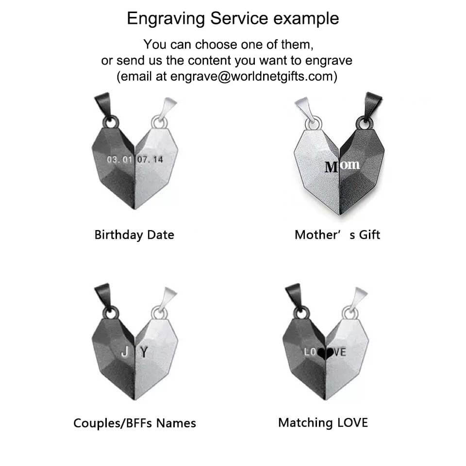 Personalized Magnetic Heart Necklace