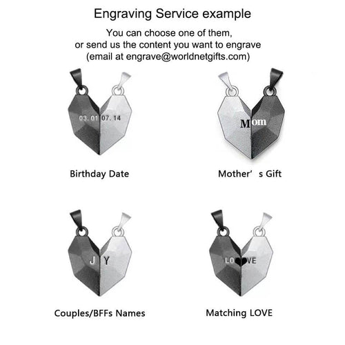Personalized Magnetic Heart Necklace