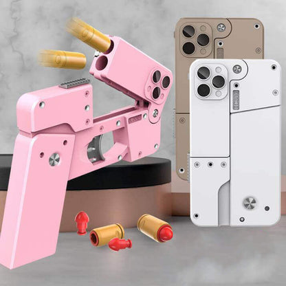 Foldable Phone Shape Pistol Nerf Toy Gun