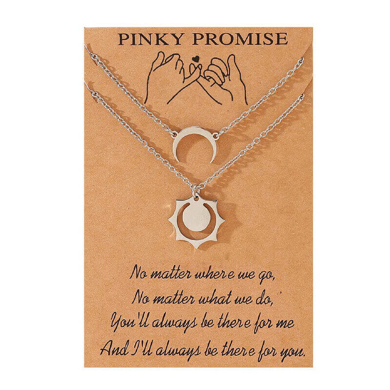Gold Sun & Crescent Moon Necklaces: Ideal Gifts for Friends and Couples