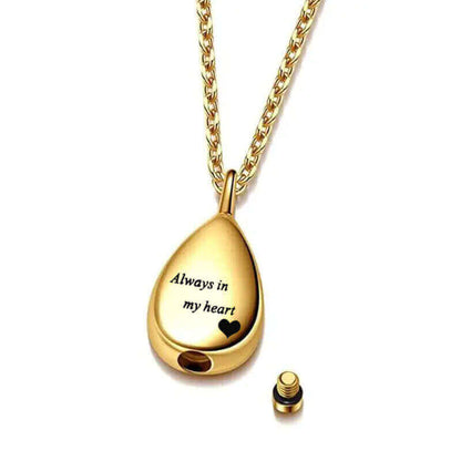 Heart & Paw Pet Memorial Necklace - Engravable Photo Locket with Ashes Compartment