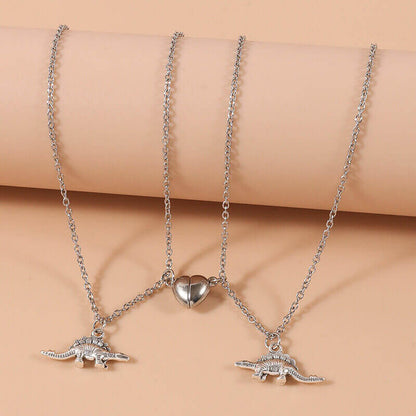 Dinosaur Lovers Magnetic Friendship Necklace for Two