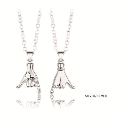 Pinkie Promise Couple Necklaces - Matching Jewelry Set for Couples & Best Friends