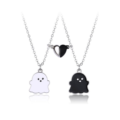 Cute Ghost BFF Necklace A Pair