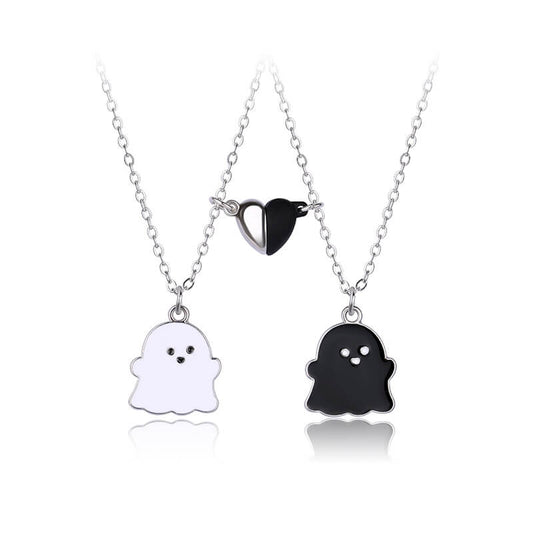 Cute Ghost BFF Necklace A Pair
