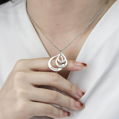 Personalized Names Teardrop Necklace - for Family, Loved Ones & Groups