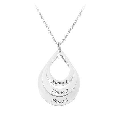 Personalized Names Teardrop Necklace - for Family, Loved Ones & Groups