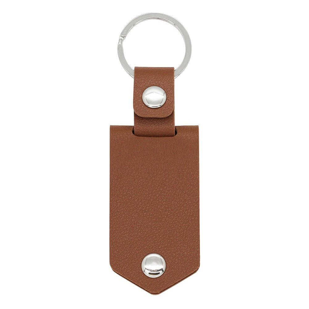 Personalized Leather Keychain with Picture and Text