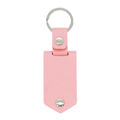 Personalized Leather Keychain with Picture and Text