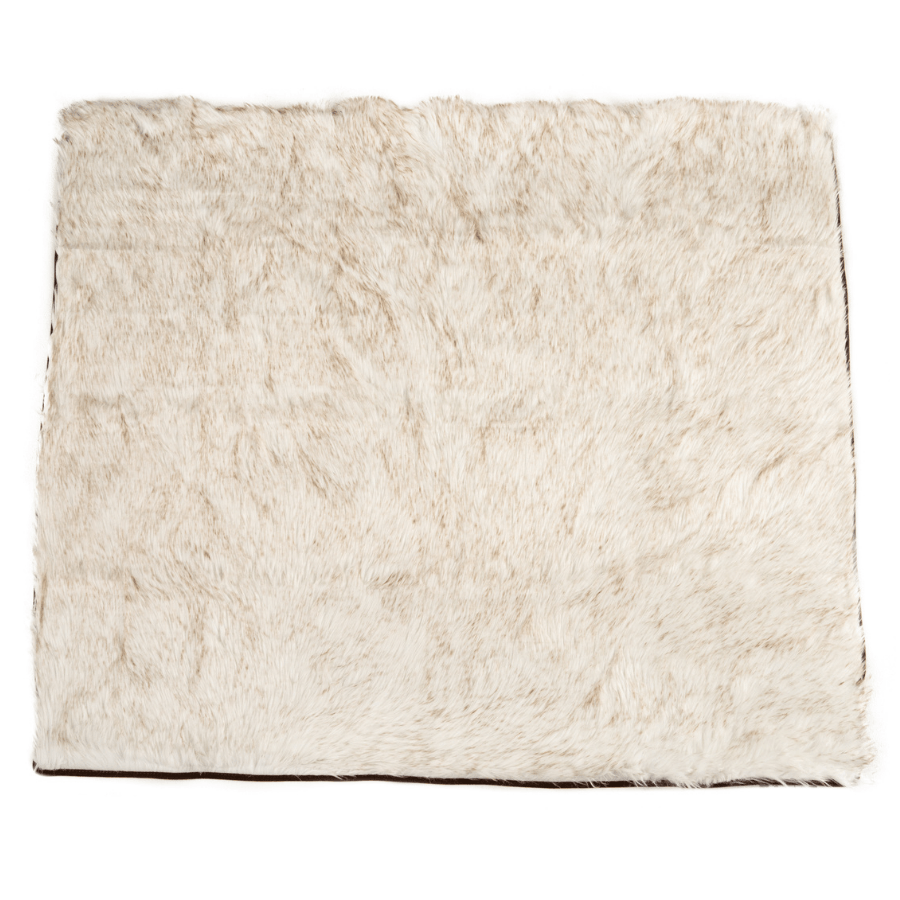 Paw.com x BarkBox PupProtector™ Waterproof Throw Blanket - White with Brown Accents